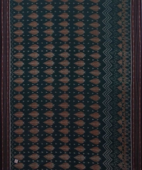 Green black handwoven sambalpuri cotton saree