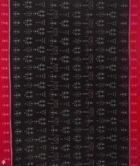 Black maroon handwoven sambalpuri cotton saree
