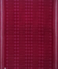 Maroon handwoven sambalpuri cotton saree