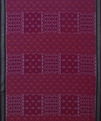 Magenta maroon handwoven sambalpuri cotton saree