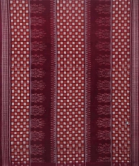 Maroon handwoven sambalpuri cotton saree