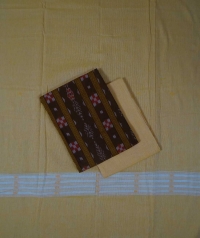 Ochre yellow light yellow handwoven cotton suit piece