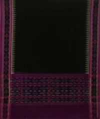 Purple black handwoven cotton suit piece 