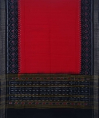 Black red handwoven cotton suit piece 