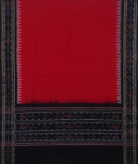 Red black handwoven cotton suit piece 