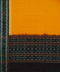 Yellow handwoven cotton dupatta