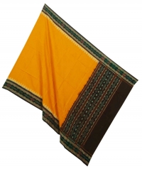 Yellow handwoven cotton dupatta