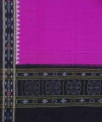 Magenta black handwoven cotton dupatta