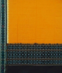 Yellow maroon handwoven cotton dupatta