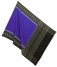 Blue black handwoven cotton dupatta