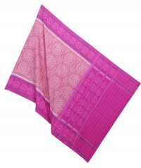 Brown pink handwoven cotton dupatta