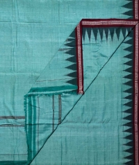Sapphire blue maroon handwoven sambalpuri cotton joda