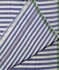 Offwhite blue handwoven sambalpuri tussar silk joda