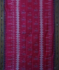 Pink black handwoven khandua silk saree
