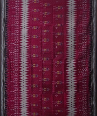 Magenta black handwoven khandua silk saree