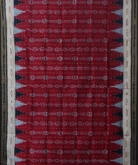 Maroon black handwoven khandua silk saree