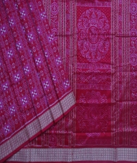 Pink handwoven sambalpuri silk saree