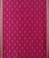 Pink handwoven sambalpuri silk saree