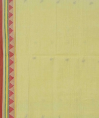 Blonde yellow handwoven dongria cotton saree