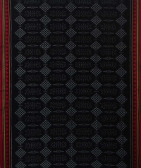 Black handwoven dongria cotton saree