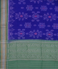 Blue and green handwoven cotton dupatta