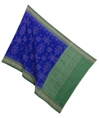 Blue and green handwoven cotton dupatta