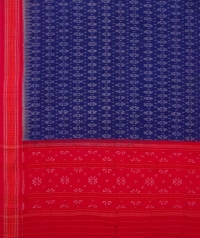 Blue red handwoven cotton dupatta