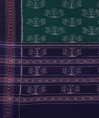 Green blue handwoven cotton stole