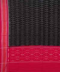 Black red handwoven cotton dupatta