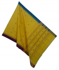 Yellow handwoven kotpad dupatta