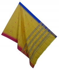 Yellow handwoven kotpad dupatta