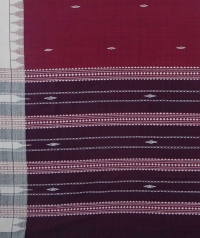 Maroon offwhite handwoven kotpad stole
