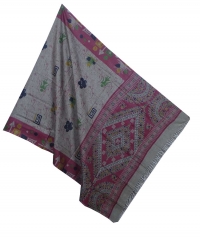 Multicolour  handwoven tussar dupatta