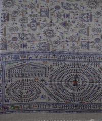 Multicolour  handwoven tussar dupatta