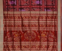 Fish design Coffee and  Marron handwoven  silk saree