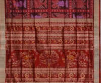 Fish design Coffee and  Marron handwoven  silk saree