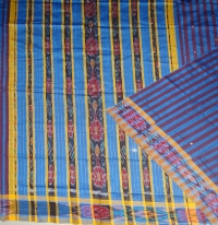  Sky color handwoven  cotton saree