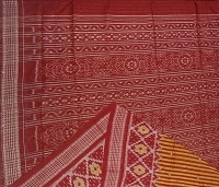 Golden and brown handwoven cotton  saree