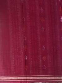 Pink and maroon  handwoven cotton  saree
