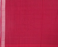 Green,Red and black handwoven cotton saree