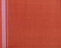 Marron and brown handwoven cotton saree