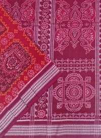 Brown and marron colour handwoven cotton saree