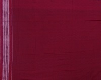 Blue and marron colour handwoven cotton saree