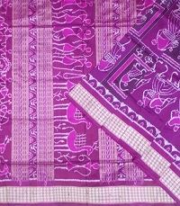 Purple and violet colour handwoven silk saree