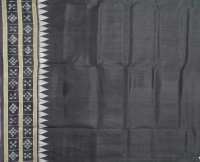Green and black colour handwoven khandua silk saree