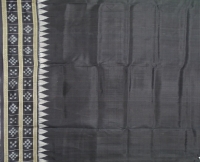 Green and black colour handwoven khandua silk saree