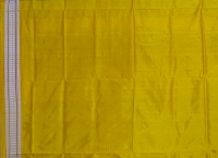 Marron and yellow colour handwoven  silk saree