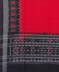 Red and black  handwoven cotton duppta