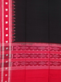 Black and red  handwoven cotton duppta