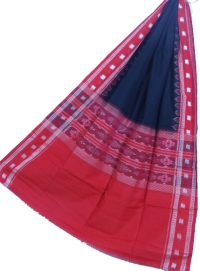 Black and red  handwoven cotton duppta